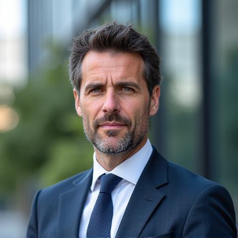 Ritratto dell'esperto di sostenibilità Marco Galli.